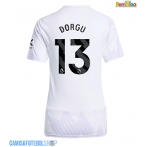 Camisa de time de futebol Manchester United Patrick Dorgu #13 Replicas 2º Equipamento Feminina 2025-26 Manga Curta